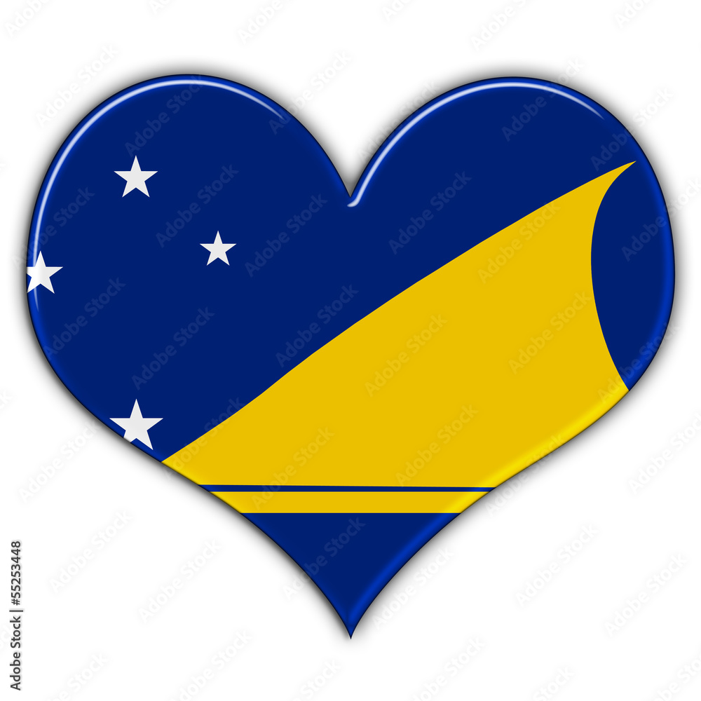 Coração com a bandeira de Tokelau Coração com a bandeira de Tokelau