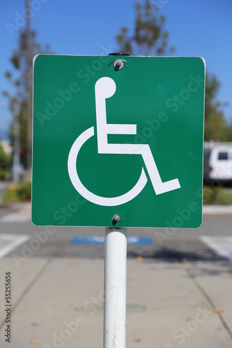 Disable parking sign