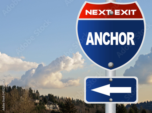 Anchor road sign