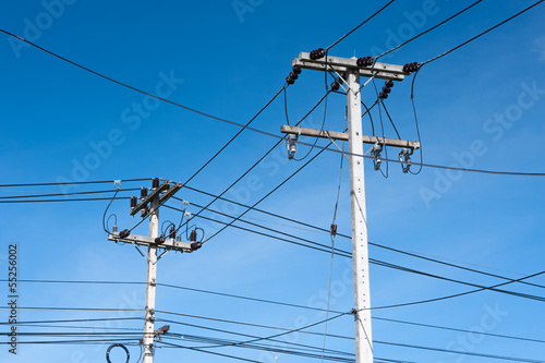 Electronicity post on blue sky
