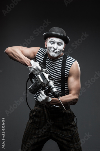 mime with hammer drill
