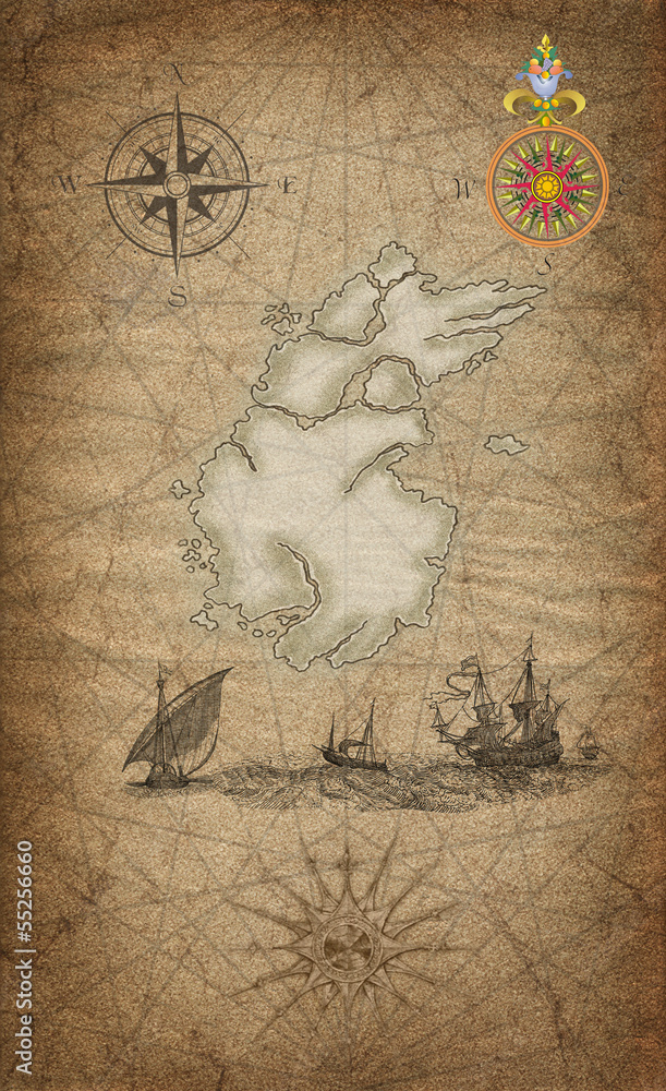 Pirate map illustration
