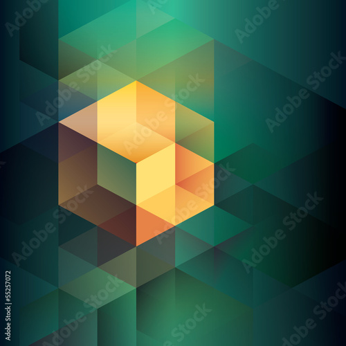 Abstract Isometric Shape Background