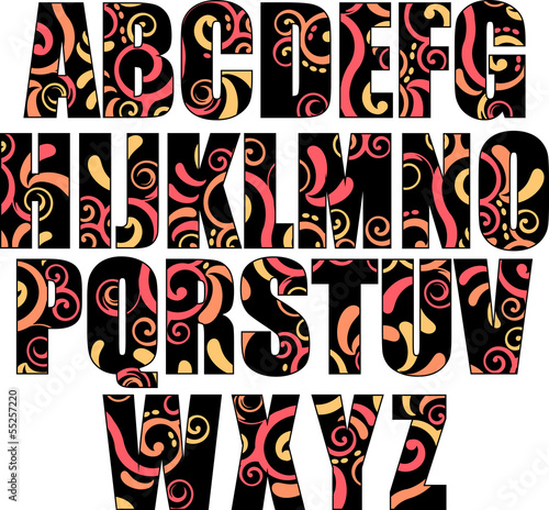 Tribal alphabet letters