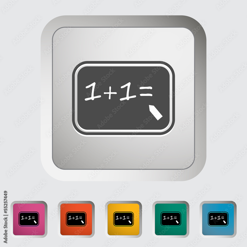 Mathematics. Single icon. Vector illustration. Mathematics. Single icon. Vector illustration.