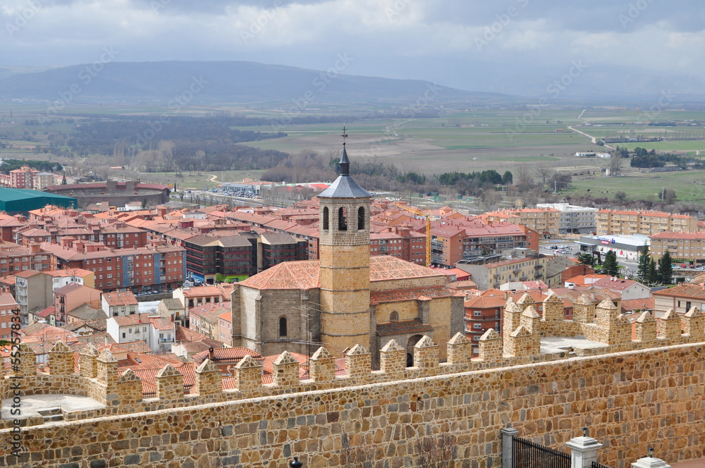 Avila, Spain. View on the town from the fortress wall