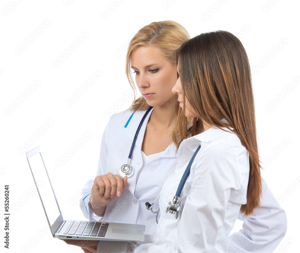 nurses assistant research with laptop computer nurses assistant research with laptop computer