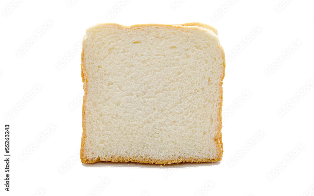 sliced bread isolated on white