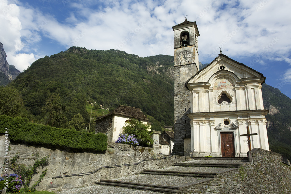 Church in Lavertezzo in Verzasca Valley