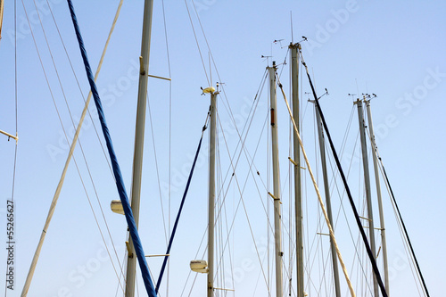 Ship masts at the sky