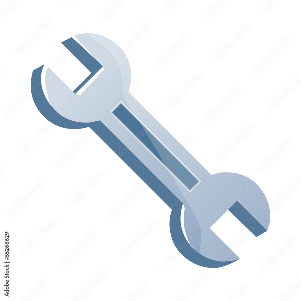 Wrench isolated illustration Wrench isolated illustration