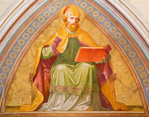 Vienna - Fresco of Saint Augustine