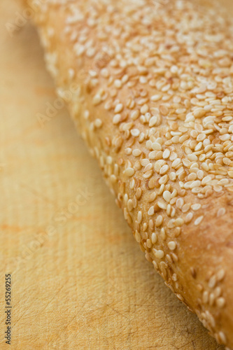 Baguette with sesame seeds