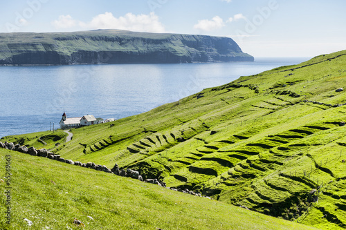 Village church in the island Skuvoy