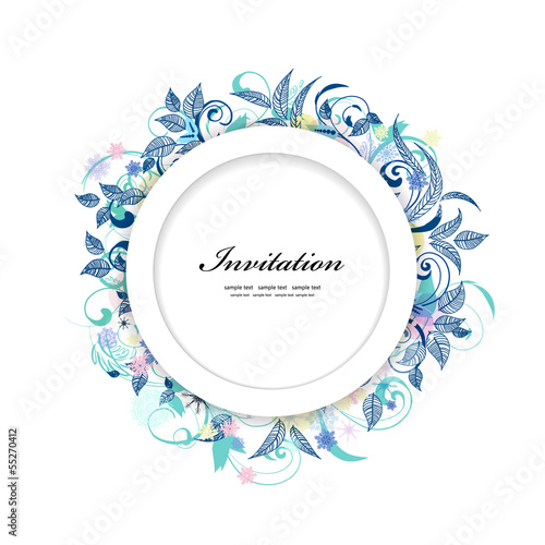 Round winter frame for your design