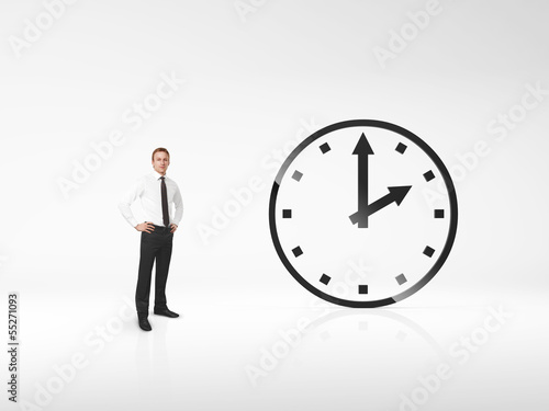 man and clock