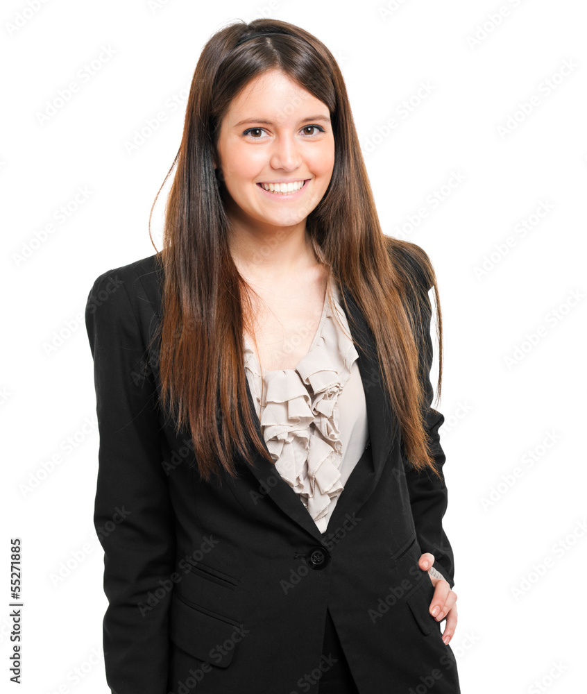Young businesswoman isolated on white Young businesswoman isolated on white