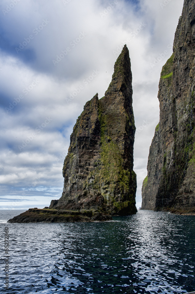 Mountain landscapeat the Vestmanna Cliffs in the Faroe Islands Mountain landscapeat the Vestmanna Cliffs in the Faroe Islands