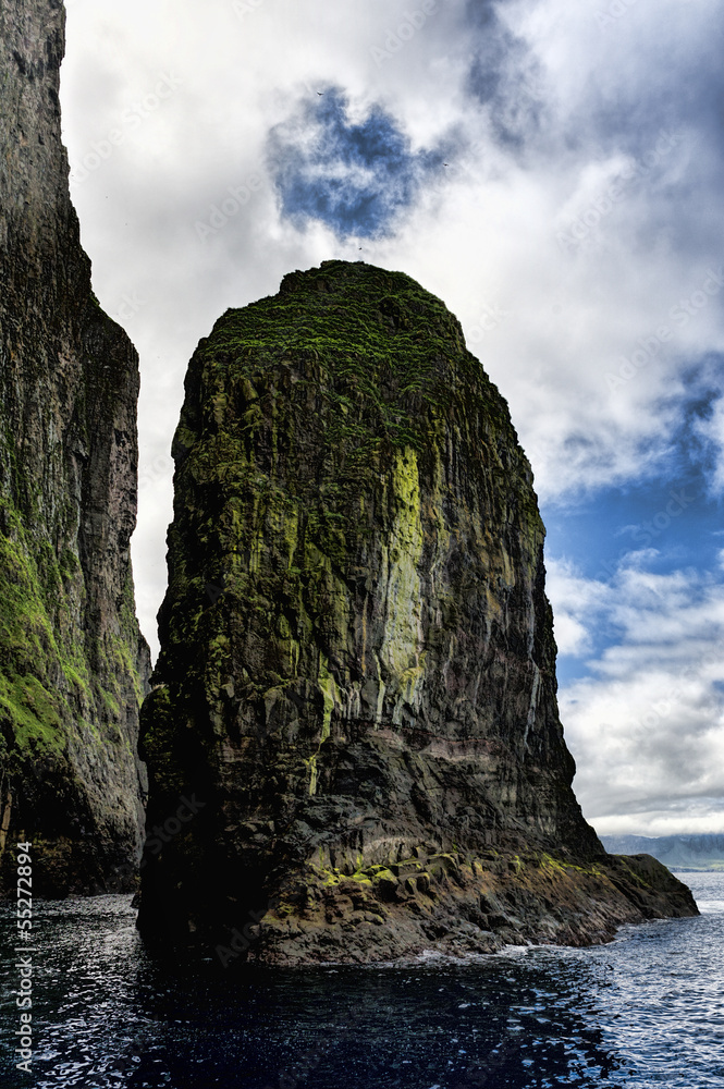 Mountain landscapeat the Vestmanna Cliffs in the Faroe Islands