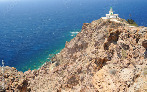 Famous lighthouse of Faros on Santorini