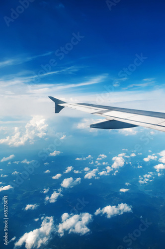 Aerial sky and clouds background