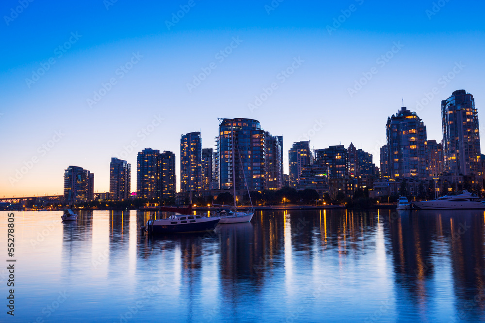 City Skyline at Sunset