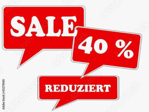 Sprechblasen "Sale 40%"
