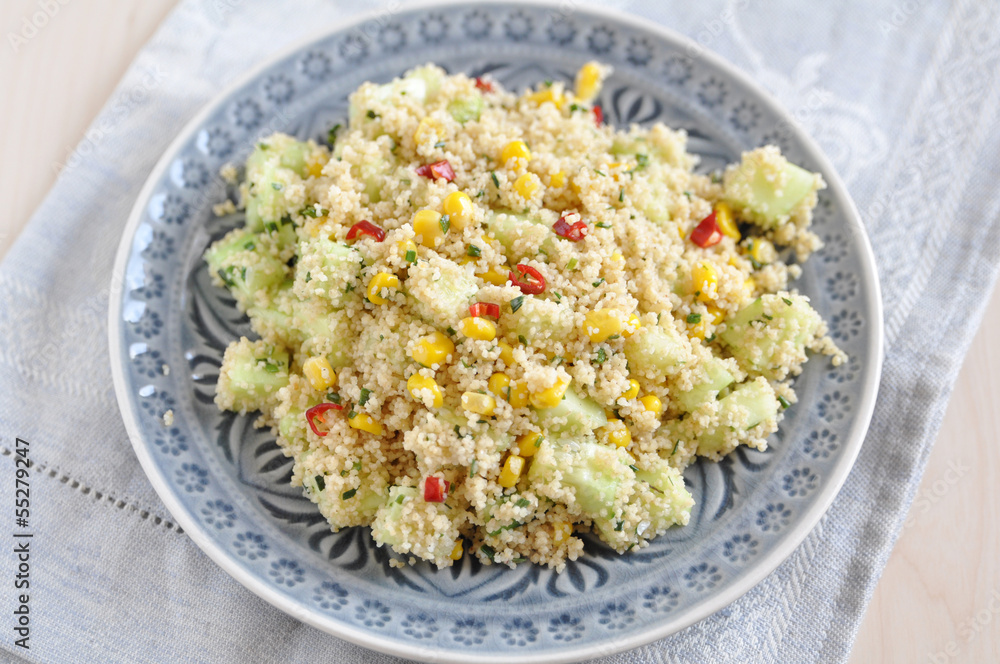 Couscous Salat mit Mais und Chili Couscous Salat mit Mais und Chili
