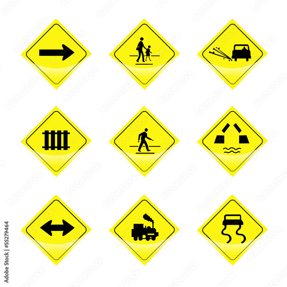 Signs vector on white background Signs vector on white background