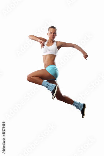 Image of sport woman jumping © Sergey Nivens