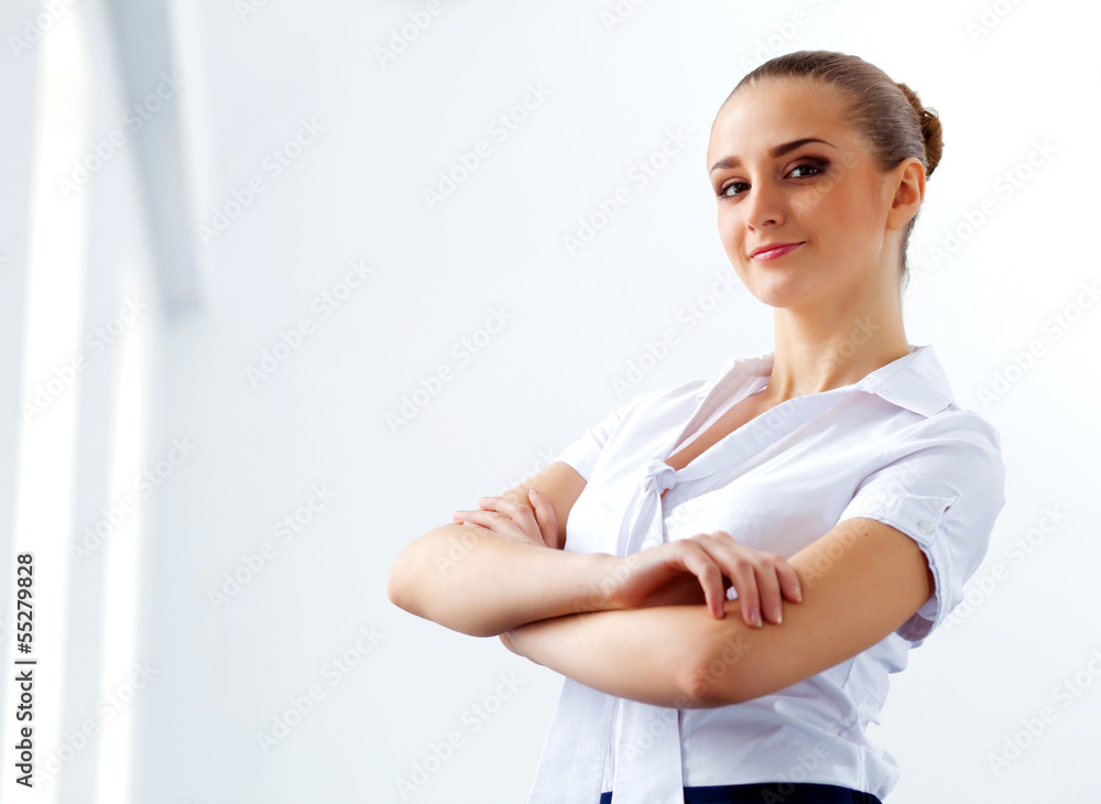 Attractive businesswoman in business suit