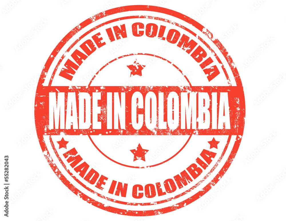 Naklejka premium Made in Colombia