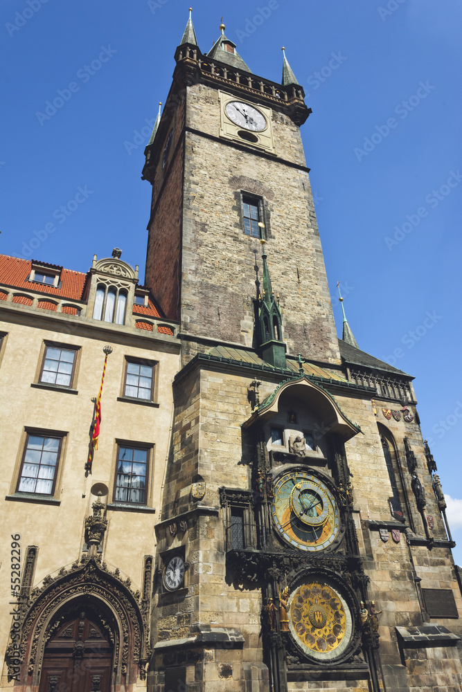 Prague Orloj, old clock machine
