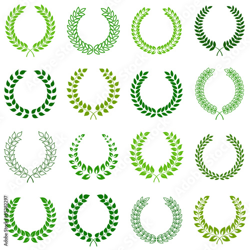vector collection of laurel wreaths