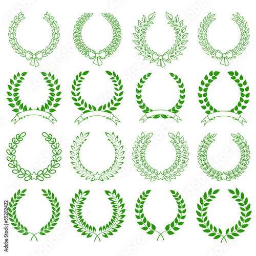 vector collection of laurel wreaths