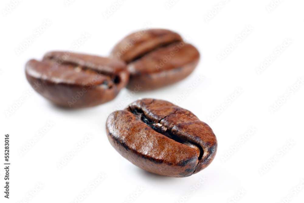 Coffee beans isolated over white Coffee beans isolated over white