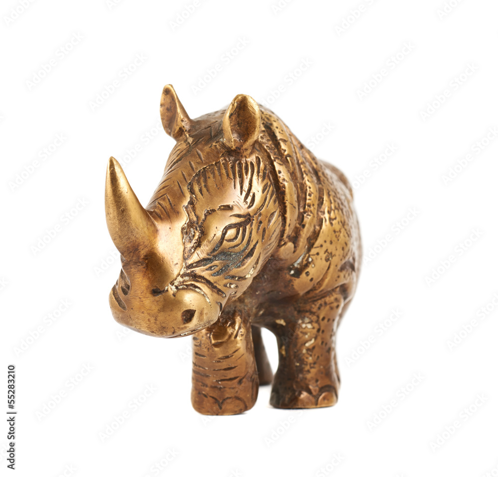 Fototapeta premium Rhinoceros rhino sculpture isolated