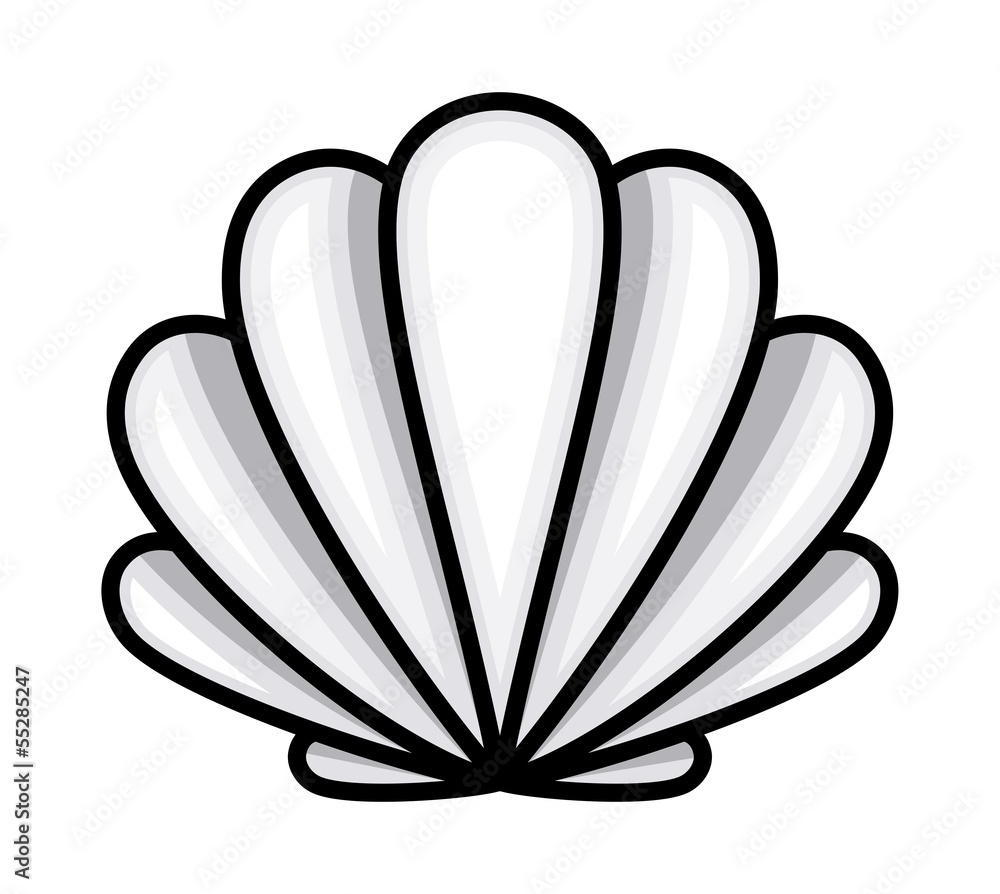 Sea Shell - Vector Cartoon Illustration Sea Shell - Vector Cartoon Illustration