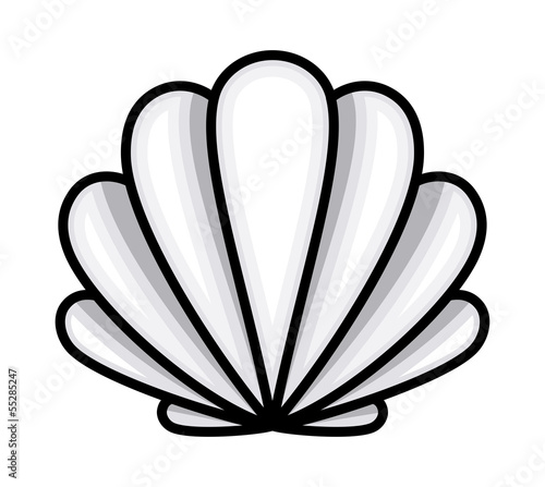 Sea Shell - Vector Cartoon Illustration