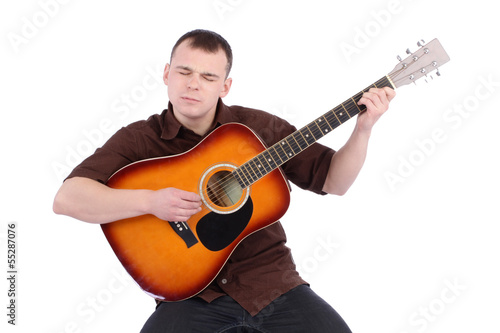Man play guitar