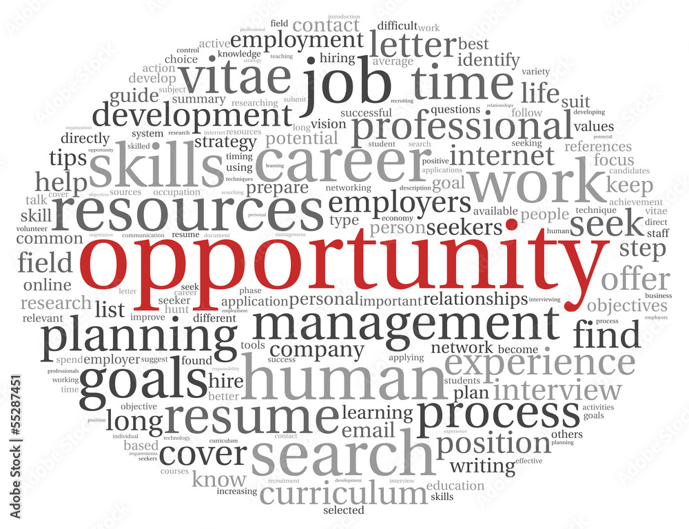Opportunity concept in word cloud