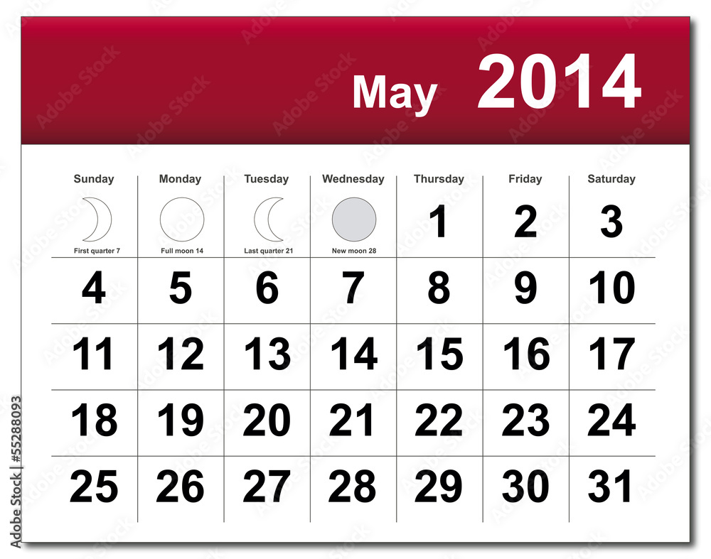 May 2014 calendar May 2014 calendar