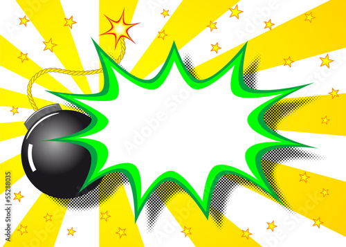 comic bomben explosion