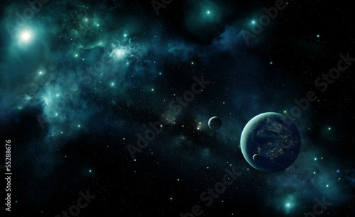 Planet im Weltraum