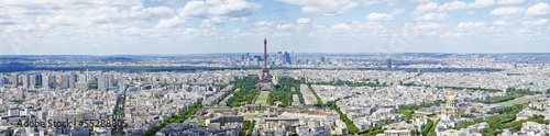 areal panorama view of paris © bramgino