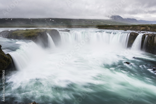 Godafoss Waterfall  Iceland. Slow shutter speed