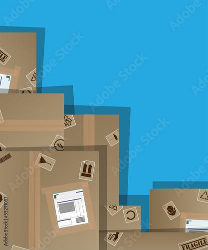 Pile of cardboard boxes
