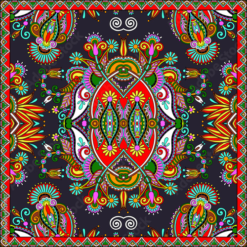 Traditional ornamental floral paisley bandanna