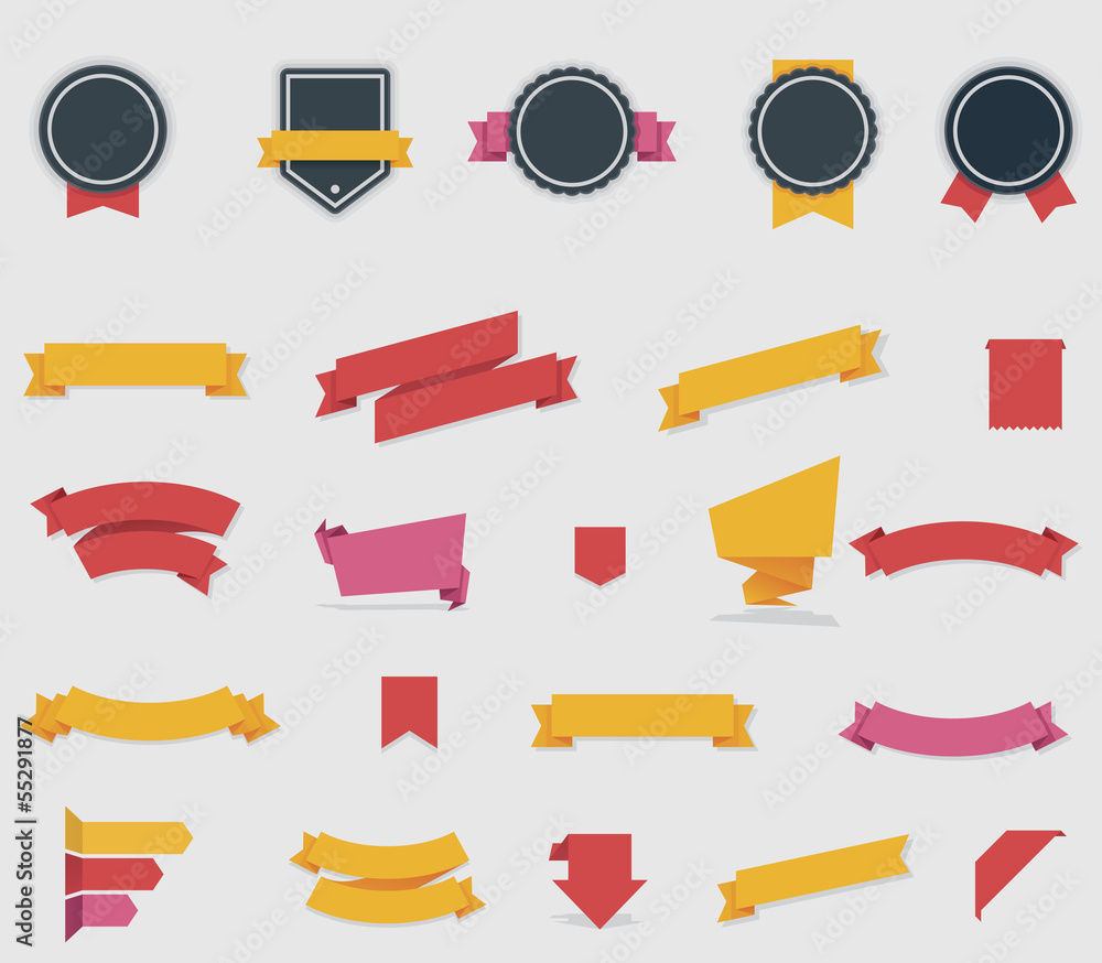 Vector ribbons and labels