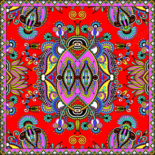 Traditional ornamental floral paisley bandanna